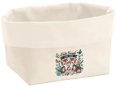 Produktbild von Huuraa Organizer Beste Freunde Tiger 8 Liter Large Canvas Baumwolle Utensilo Geschenkidee