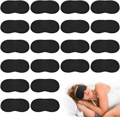 Produktbild von Famanu Schlafmaske aus Seide - ideal für Reisen - 30 Stück - schwarz