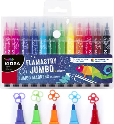 Image de Marqueurs JUMBO 12 couleurs Kidea