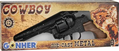 Produktbild von Revolver Cowboy - 12 schots - zwart