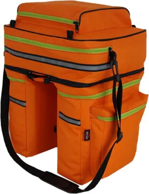 Produktbild von WITAN Gepäcktasche Fahrradtasche Satteltasche Fahrrad Gepäckträger Tasche FT3 Orange/Gelb