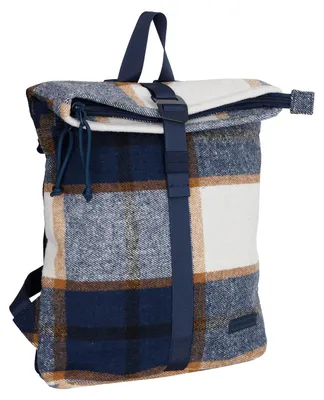 Produktbild von New Rebels Scott Roll Up Rolltop City Rucksack Los Angeles Flanell karo navy