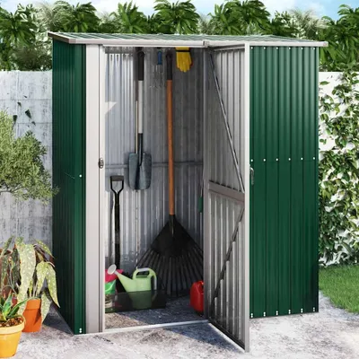 Immagine prodotto di VidaXL Casetta da giardino 180,5x97x209,5 cm in acciaio zincato verde