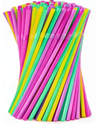 Zdjęcie produktu dla 100 wielokrotnego użytku słomek do napojów, idealnych do smoothie, soków i koktajli