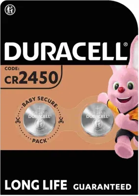 Produktbild von Duracell Batterie Knopfzelle CR2450 3.0V Lithium        2St.