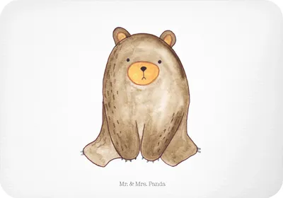 Produktbild von Mr. & Mrs. Panda magnet Bär sitzend - Weiß - Geschenk, Pinnwandmagnet, Kühlschrankmagnet, holzmagnet, whiteboardmagnet, wandmagnet, Teddy