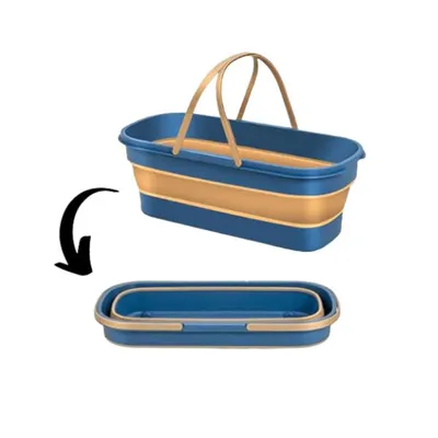 Produktbild von 10 l faltbarer Putzeimer, 25,5x18x52cm Auslaufsicherer Falteimer, Tragbarer Eimer für Camping - (UP) SVEEPABUCKET