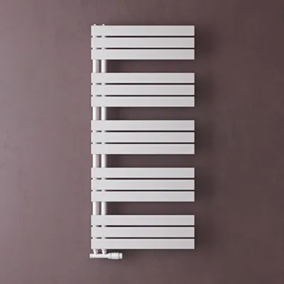 Immagine prodotto di doporro Radiatore da Bagno 131x60cm, Radiatore Piatto Termoarredo da Bagno Riscaldamento Elettrico o da Acqua Calda FN Portasciugamani in Acciaio, Bianco