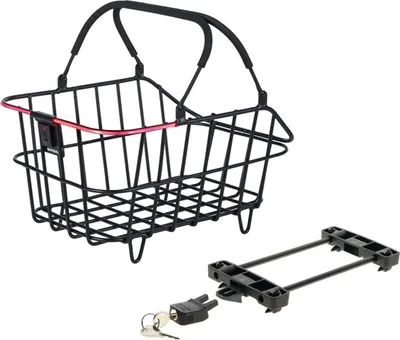 Produktbild von Basil Cento Hinterrad-Korb Alu Nordlicht Racktime 46x34x26cm, weitmaschig, schwarz