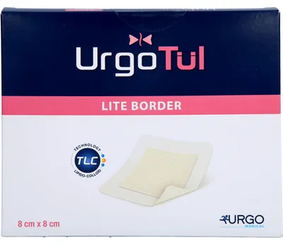 Image de Urgotül Lite Border, pansement lipidocolloïde avec bord adhésif, 10 pces VER