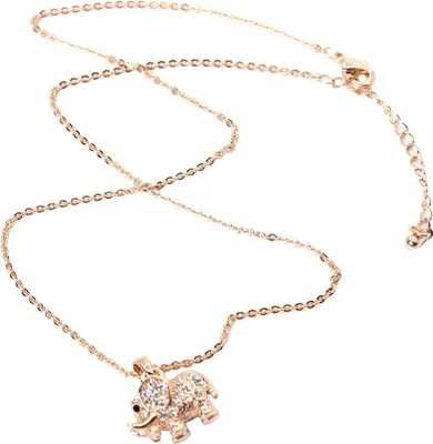 Produktbild von Halskette mit Elefant Anhänger Kette Strass