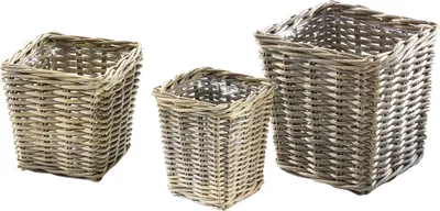 Zdjęcie produktu dla Kobolo sadzarka rattanowa sadzarka rattanowa zestaw 3 - sadzarka sadzarka sadzarka sadzarka miski sadzarka kosz rattanowy zestaw kosz sadzarka kosz doniczka skrzynki na kwiaty