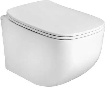 Immagine prodotto di Vaso wc sospeso in Vetroceramica bianco opaco senza brida | Mozart