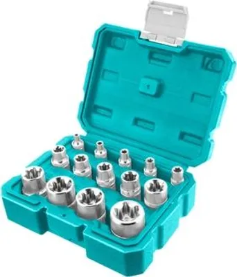 Produktbild von Hlavice nástrčné Total THKTETS0114 Hlavice nástrčné, sada 12ks, hvězdicové, industrial, CrV
