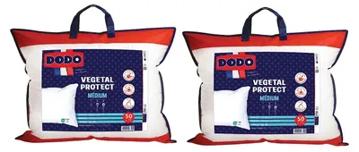 Produktbild von 2er-Set Kopfkissen DODO Anti Milben behandelt - Natürlich mit ätherischem Pfefferminzöl - 50x70cm - VEGETAL PROTECT