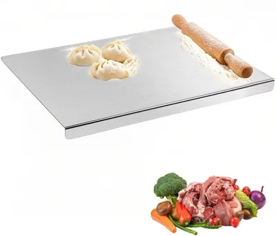 Image de Elzusha - Planche à découper en acier inoxydable, dimensions 30 x 40 cm, pour la cuisine