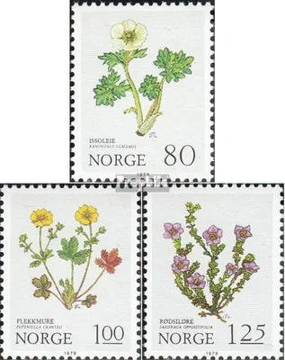 Produktbild von Briefmarken Norwegen 1979 Mi 806-808 (kompl.Ausg.) postfrisch Gebirgsblumen