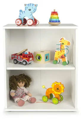Produktbild von Bayagu Oslo Bücherregal Weiß 60x33x75cm mit 2 Einlegeböden und Stauraum