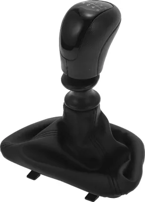 Produktbild von 1 Satz 6-Gang-Schaltknauf mit Schaltsack kompatibel für Sprinter II 906 2006-2013, strapazierfähiges Kunststoff-Kunstleder Schwarz Schaltknauf