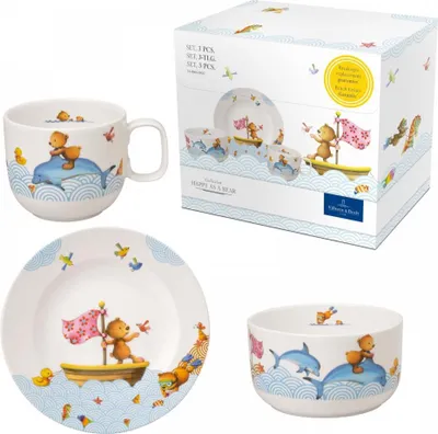 Image de Villeroy & Boch Kindergeschirr 3-tlg. Heureux comme un ours : Heureux comme un ours Motivation : Heureux comme un ours