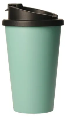 Produktbild von -Kaffeebecher "Premium Deluxe" - BPA-freier Thermobecher aus Biokunststoff mit 2K-Verschluss - 350 ml Isolierbecher To-Go  Germany - minze