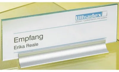 Produktbild von Tischaufsteller Serie Glasline 210x74mm 2x4mm ES-Glas klar