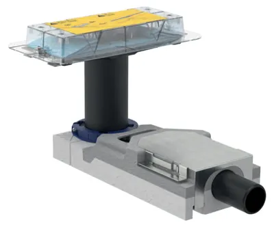 Rohbauset für Duschrinnen CleanLine, chrom, ab 65 mm