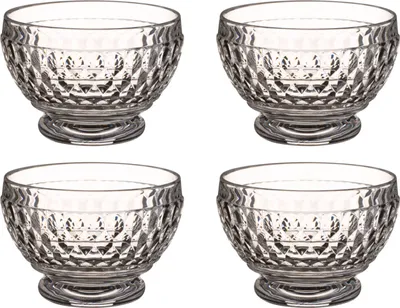 Zdjęcie produktu dla Villeroy & Boch Zestaw 4 miseczek deserowych Boston przezroczyste szkło kryształowe D. 11,4 cm