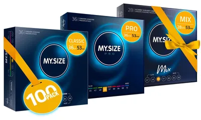 Produktbild von MY.SIZE 100 Kondome 53 mm Megaset Classic + Mix + Pro | Größe 3 | 100 Stück Sparpackung | Premium Kondom extra dünn | gefühlsecht hauchzart | dünne Wandstärke