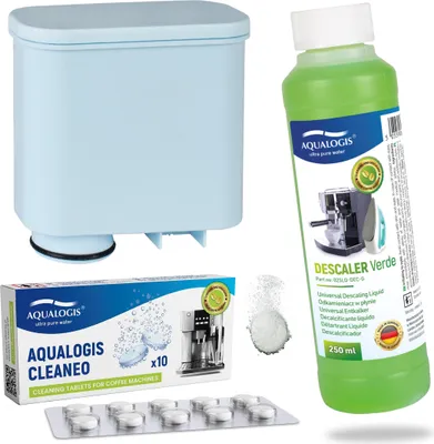 Obrázok produktu pre Súprava pre Saeco Philips AL-Clean 1 ks, Verde 250 ml, Cleaneo 10 tab