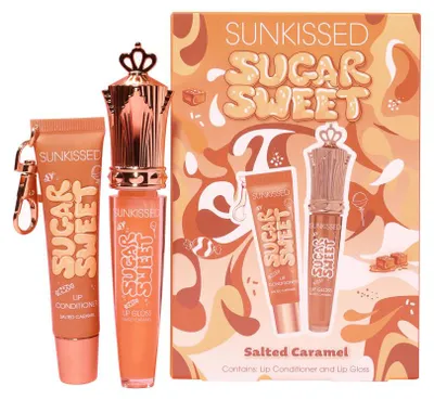 Productafbeelding van Sunkissed Sugar Sweet Salted Caramel: Geschenkset met 16 ml lippenbalsem en 8 ml lipglans