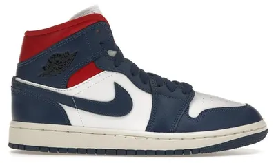 Zdjęcie produktu dla Nike Air Jordan 1 Mid French Blue Red Herren Sneaker NEU - 44,5