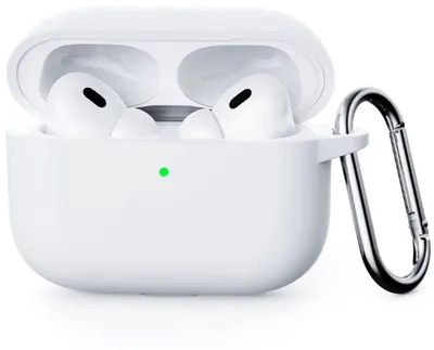 Obrázok produktu pre Go Go Gadget – Silikónové puzdro – Vhodné pre Apple AirPods 4 – S háčikom – Biele