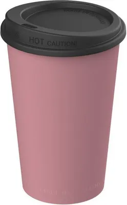 Obrázek produktu pro Stylový hrnek na kávu "ToGo" 300 ml - Opakovaně použitelný hrnek s víčkem - Vychutnejte si kávu na cestách - sofistikovaná červená/černá barva