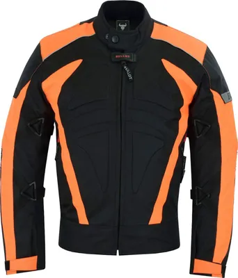 Produktbild von BULLDT Motorradjacke kurze Jacke Schwarz Grün Orange GW322J, Farbe:Orange, Größe:50/M
