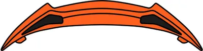 Image de Déflecteur d'air arrière pour casque Airoh Twist 2.0, orange mat