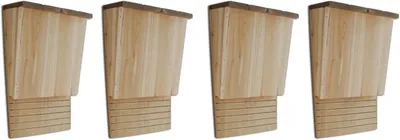 Produktbild von Fledermaushäuser Set aus Holz, 22 x 12 x 34 cm, für Garten und Fledermäuse