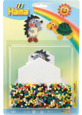 Produktbild von Hama Bügelperlen midi "Schildkröte und Igel" im Blister 1.100 Bügelperlen