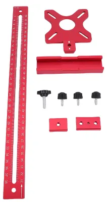 Produktbild von 3-in-1-Fräsnuthalterung für Oberfräsen, multifunktionale Kreisschneidvorrichtung aus Aluminiumlegierung für Holzbearbeitungswerkzeuge