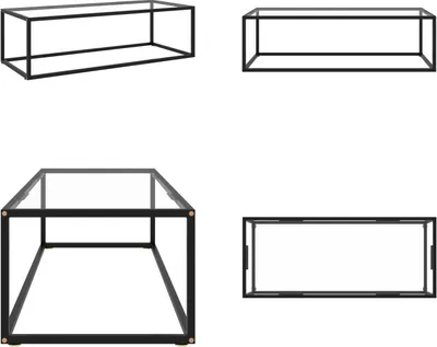 Obrázek produktu pro vidaXL Konferenční stolek černý s tvrzeným sklem 120x50x35 cm - Konferenční stolek - Konferenční stolky - Odkládací stolky - Odkládací stolky