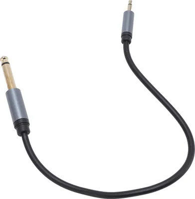 Zdjęcie produktu dla Kabel mono męski 3,5 mm na mono męski 6,35 mm, 30 cm, adapter słuchawkowy do głośników, wzmacniaczy i mikserów