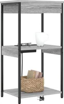 Obrázok produktu pre vidaXL Nočný stolík, sivý, Sonoma, 41 x 31 x 76 cm, drevotrieska