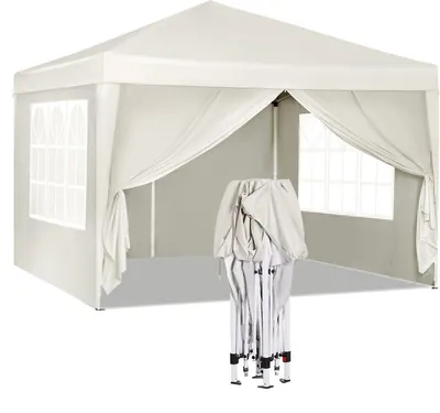 Image de Tente de réception - Tente de fête - Tente de camping - Pavillon - Tente pliante - Pliable - Imperméable - 3x3 mètres