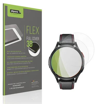 Immagine prodotto di 2x Pellicola protettiva opaca per NONGAMX 1.43 Zoll Smartwatch Protezione Antiurto Anti-Shock