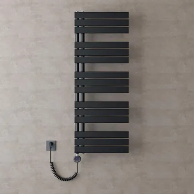 Immagine prodotto di doporro Scaldasalviette Elettrico Bagno con Termostato Digitale e Funzione Timer 131x50cm 1000W Antracite, Termoarredo Elettrico Temperatura Regolabile, Radiatore da Parete Verticale - FN