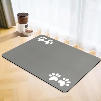 Productafbeelding van Antislip Voedermat voor Honden en Katten - 50 x 70 cm, Grijs