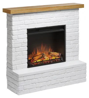 Image de Cheminée électrique décorative "ROLF" Blanc - Powerflame
