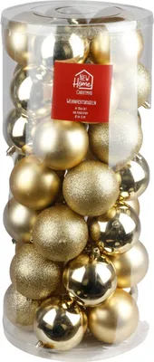 Image de Boules d'arbre de Noël or 35 pcs Décorations de l'arbre de Noël