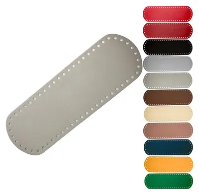 1 Taschenboden Kunstleder zur Taschenherstellung grau 10x30