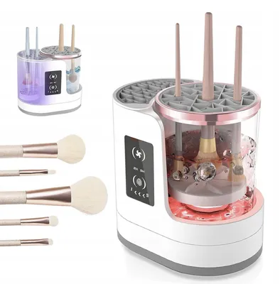 Produktbild von MODFU Make-Up-Pinsel, 2-in-1 Make-up Pinsel Reiniger & Trockner, Schnelle Reinigung und Trocknung für alle Pinselgrößen, Effektiv und Einfach zu Benutzen